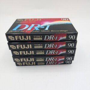 Lot of 5 FUJI DR-I 90-min Normal Bias Blank Audio Cassette Tapes - NEW